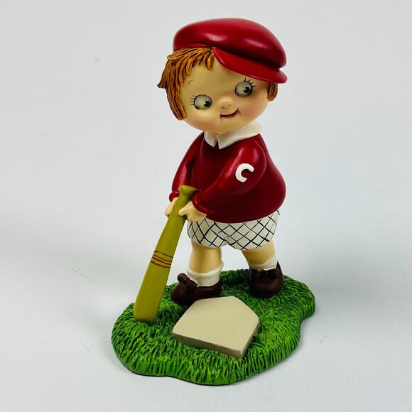Vintage 1996 Danbury Mint Little Slugger Campbell Kids Figurine Baseball Decor - Picture 2 of 6